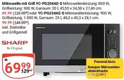 Globus SHARP Mikrowelle mit Grill YC-PG204AE-S Angebot