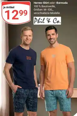 Globus Phil & Co. Herren-Shirt oder Bermuda Angebot