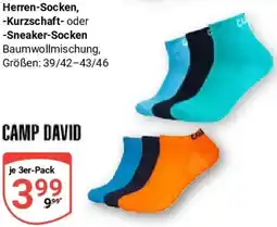 Globus CAMP DAVID Herren-Socken, Kurzschaft- oder Sneaker-Socken Angebot
