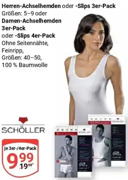 Globus SCHÖLLER Herren-Achselhemden oder Slips 3er-Pack Angebot