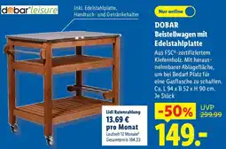 Lidl DOBAR Beistellwagen mit Edelstahlplatte Angebot
