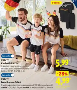 Lidl CRIVIT Kinder-Trikot-Set Angebot