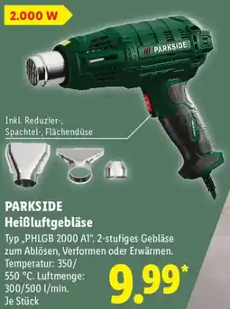 Lidl PARKSIDE Heißluftgebläse Angebot