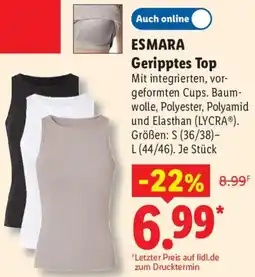 Lidl ESMARA Geripptes Top Angebot