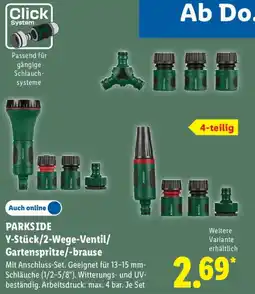 Lidl PARKSIDE Y-Stück/2-Wege-Ventil/ Gartenspritze/-brause Angebot
