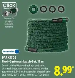Lidl PARKSIDE Flexi-Gartenschlauch-Set, 15 m Angebot
