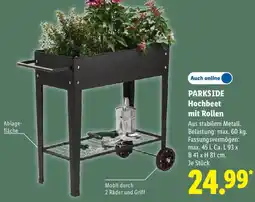 Lidl PARKSIDE Hochbeet mit Rollen Angebot