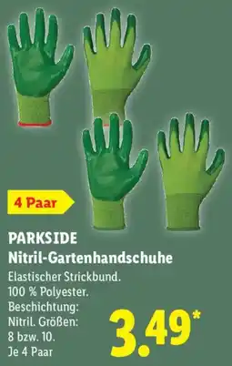 Lidl PARKSIDE Nitril-Gartenhandschuhe Angebot