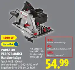 Lidl PARKSIDE PERFORMANCE Handkreissäge Angebot