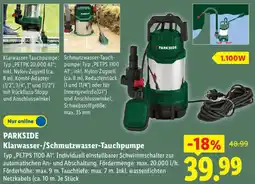 Lidl PARKSIDE Klarwasser-/Schmutzwasser-Tauchpumpe Angebot