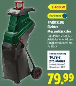 Lidl PARKSIDE Elektro Messerhäcksler Angebot