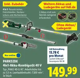 Lidl PARKSIDE 4in1-Akku-Kombigerät 40 V Angebot