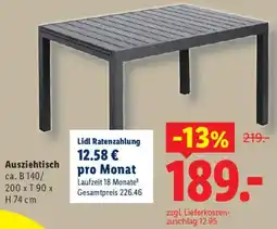Lidl LIVARNO Ausziehtisch Angebot