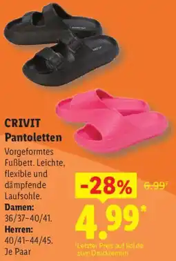 Lidl CRIVIT Pantoletten Angebot