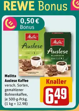 REWE Melitta Auslese Kaffee Angebot