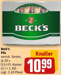 REWE Beck's Pils Angebot