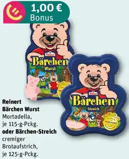REWE Reinert Bärchen Wurst oder Bärchen-Streich Angebot
