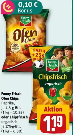 REWE Funny Frisch Ofen Chips oder Chipsfrisch Angebot