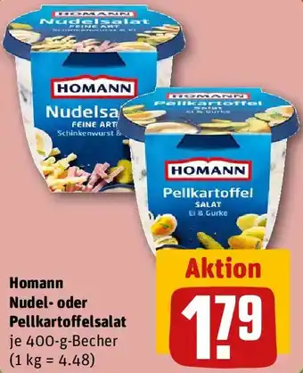 REWE Homann Nudel- oder Pellkartoffelsalat Angebot