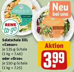 REWE REWE to go Salatschale XXL Caesar oder Orzo Angebot