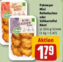 REWE Pahmeyer Mini Reibekuchen oder Süßkartoffel Rösti Angebot