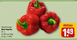 REWE Rote Paprika Angebot