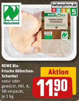 REWE REWE Bio Frische Hähnchen Schenkel Angebot
