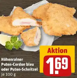 REWE Höhenrainer Puten-Cordon bleu oder Puten-Schnitzel Angebot