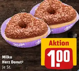 REWE Milka Herz Donut Angebot