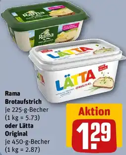 REWE Rama Brotaufstrich oder Lätta Original Angebot