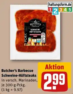 REWE Butcher's Barbecue Schweine-Hüftsteaks Angebot