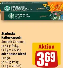 REWE Starbucks Kaffeekapseln oder House Blend Angebot