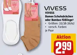 REWE VIVESS Damen Schuhsöckchen oder Bambus Füßlinge Angebot