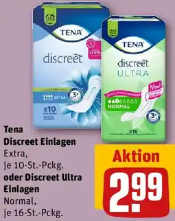 REWE Tena Discreet Einlagen oder Discreet Ultra Einlagen Angebot