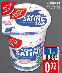 SBK GUT& GÜNSTIG Schlagsahne Angebot