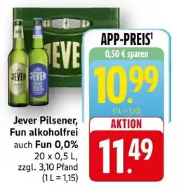 SBK Jever Pilsener, Fun alkoholfrei auch Fun 0,0% Angebot