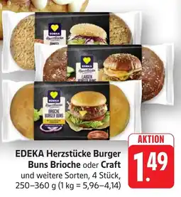 SBK EDEKA Herzstücke Burger Buns Brioche oder Craft Angebot