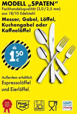 TEDi Messer, Gabel, Löffel, Kuchengabel oder Kaffeelöffel Angebot