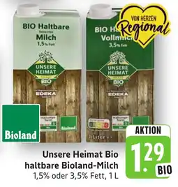SBK Unsere Heimat Bio haltbare Bioland-Milch Angebot