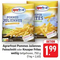 SBK Agrarfrost Pommes Juliennes Feinschnitt oder Knusper Frites wellig Angebot