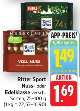 SBK Ritter Sport Nuss- oder Edelklasse Angebot