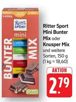 SBK Ritter Sport Mini Bunter Mix oder Knusper Mix Angebot