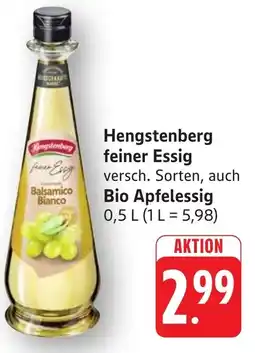 SBK Hengstenberg feiner Essig oder Bio Apfelessig Angebot