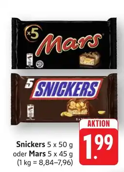 SBK Snickers oder Mars Angebot