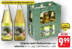 SBK Südpfalz Apfel-Direktsaft klar oder naturtrüb Angebot
