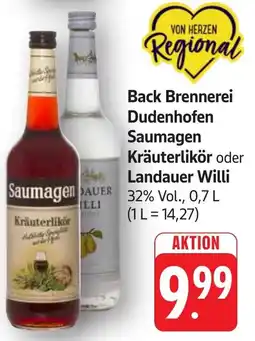 SBK Back Brennerei Dudenhofen Saumagen Kräuterlikör oder Landauer Willi Angebot