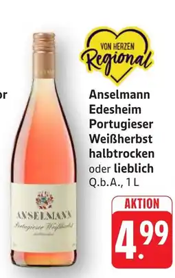 SBK Anselmann Edesheim Portugieser Weißherbst halbtrocken oder lieblich Angebot