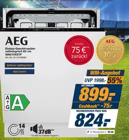 Expert Technomarkt AEG Einbau-Geschirrspüler vollintegriert 60 cm GI9210X2TF Angebot
