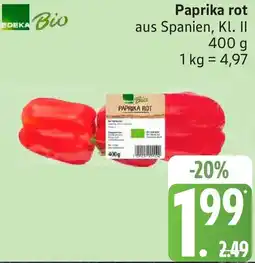 Edeka EDEKA Bio Paprika rot Angebot