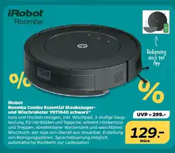 NETTO Irobot roomba combo essential staubsauger- und wischroboter yo101040 schwarz Angebot